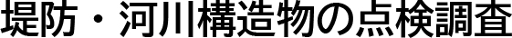 堤防・河川構造物の点検調査